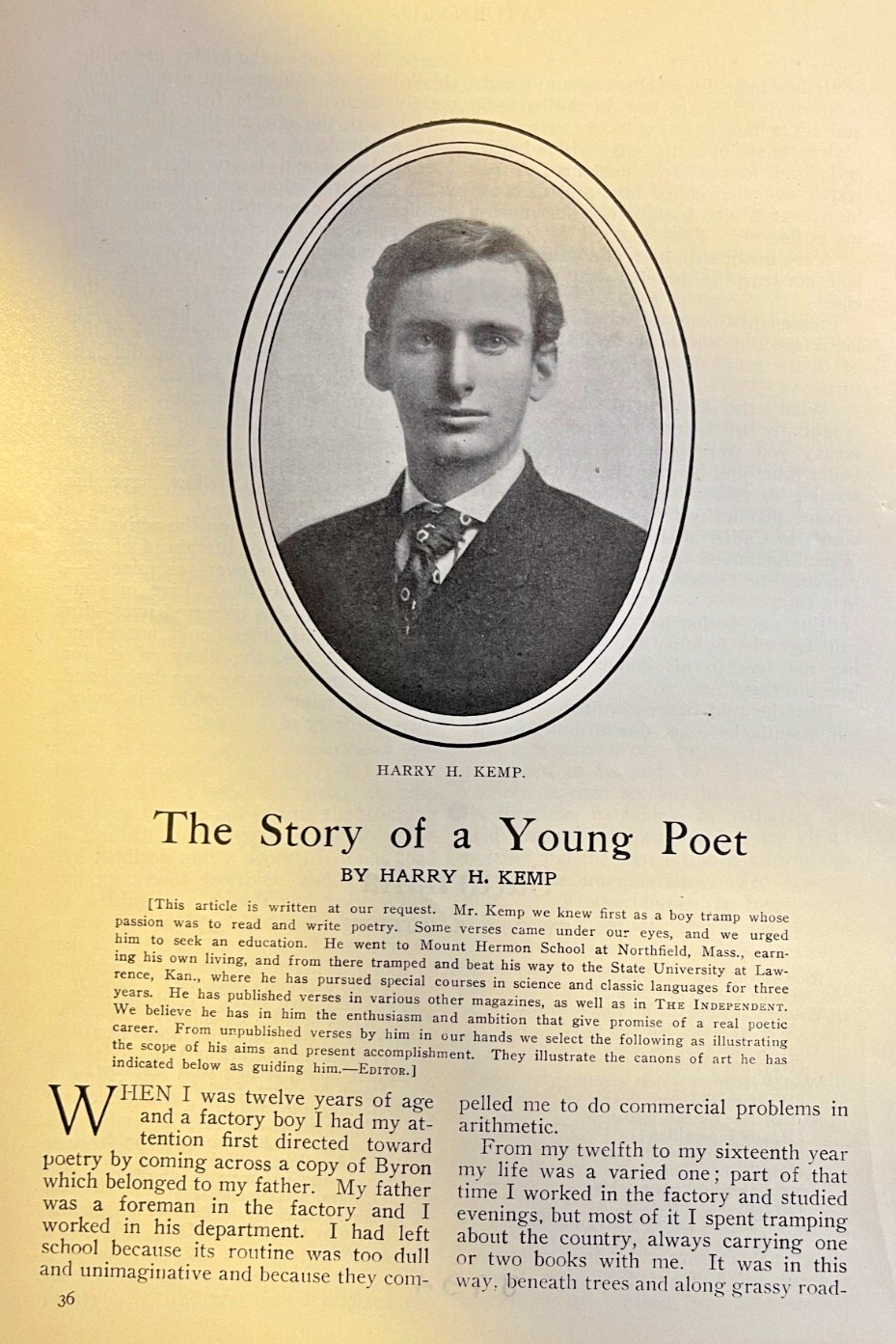 1908 Poet Harry H. Kemp