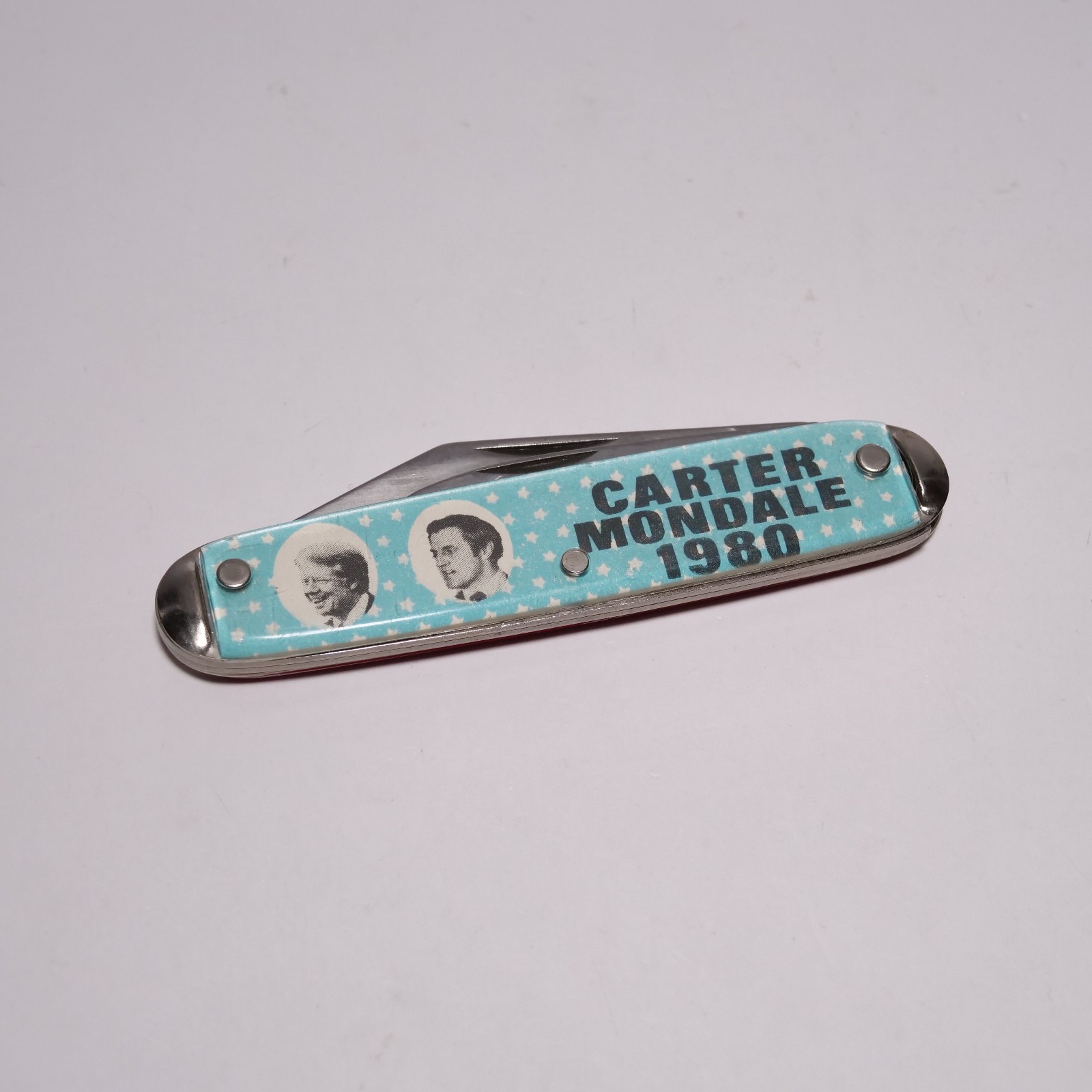 Vintage 1980 Carter/Mondale  Collectable 2 Blade campaign knife USA Made NOS