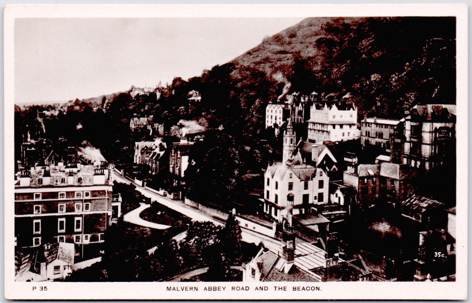 UK England Worcestershire Malvern Abbey Road The Beacon Hillside 1910 RPPC