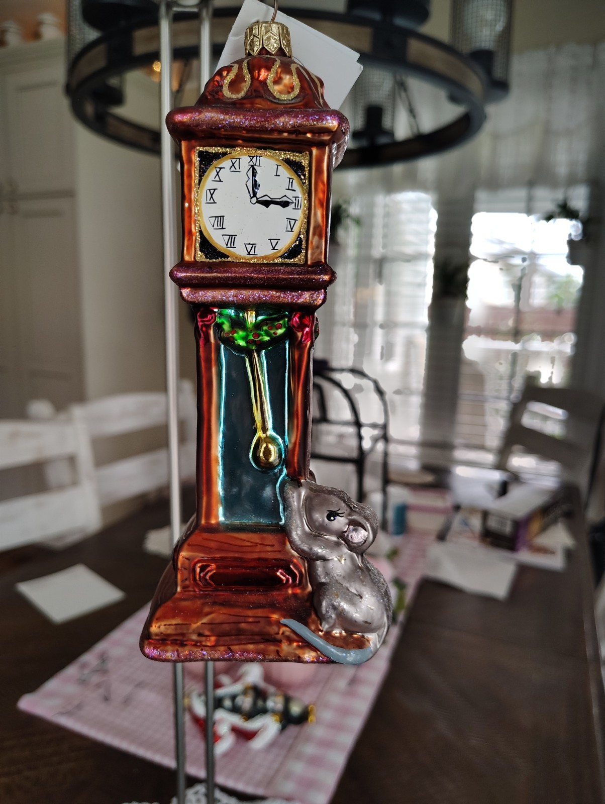 Christopher Radko Little Gems Hickory Dickory Dock 99-160-0     Tall 7 Inches 
