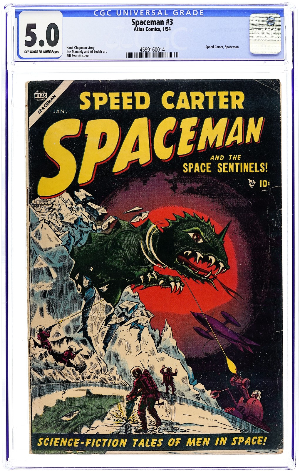 Spaceman, Speed Carter #3 CGC 5.0 1954 4599160014