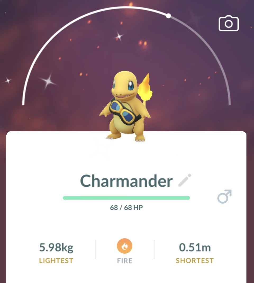 Pokémon Go-Shiny Charmander-✨wearing Friede's goggles✨✨-TRADE