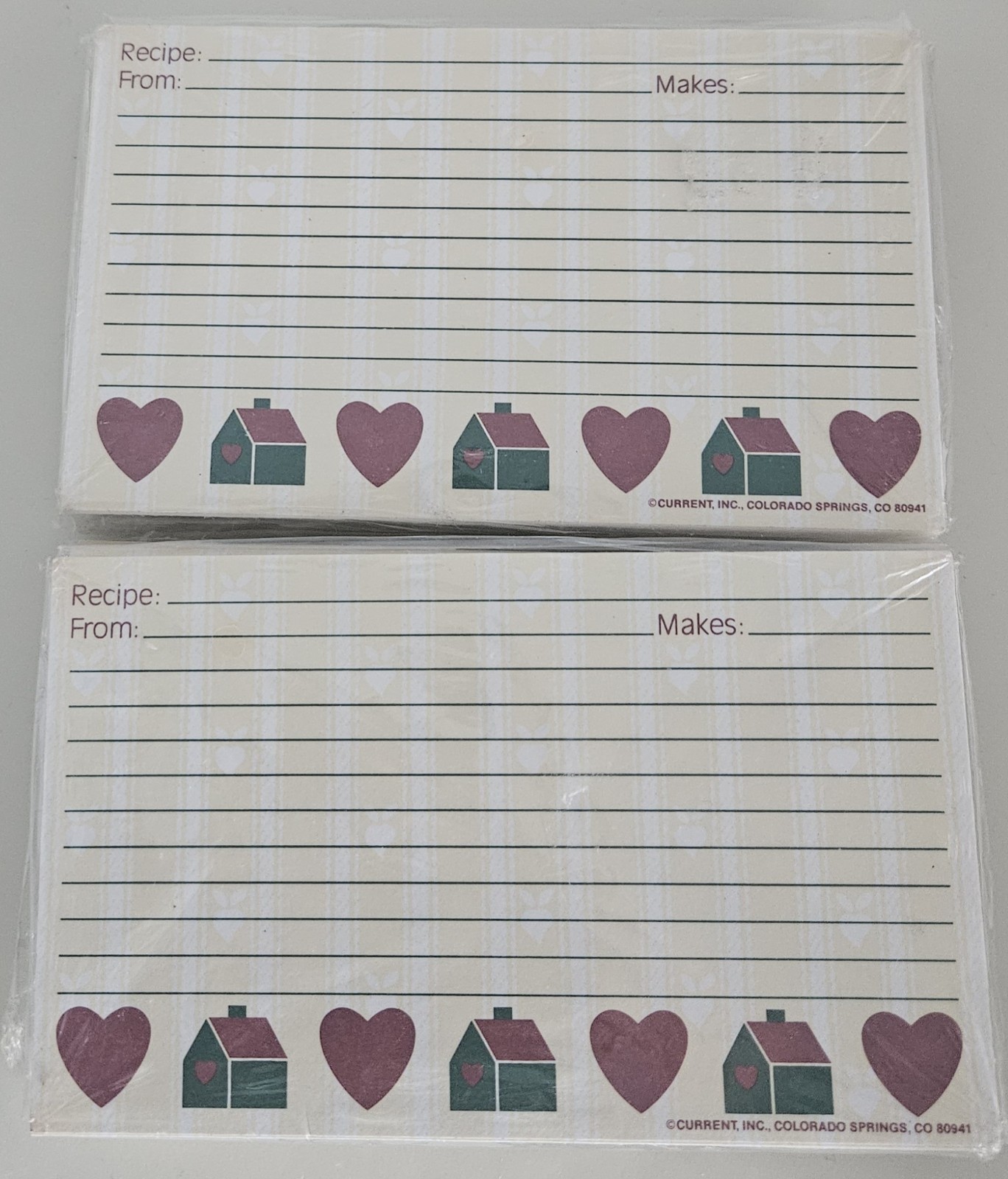Vintage 1989 Current Country Christmas Recipe Cards with Ties. 2 Packs 80 cards Vintage 1989 Current Country Christmas Recipe Cards with Ties. 2 Packs 80 cards
