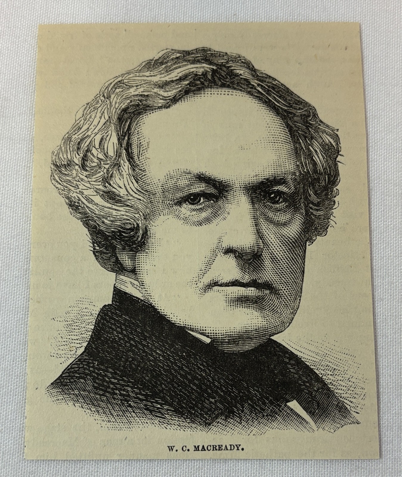 1880 magazine engraving ~ actor WILLIAM MACREADY