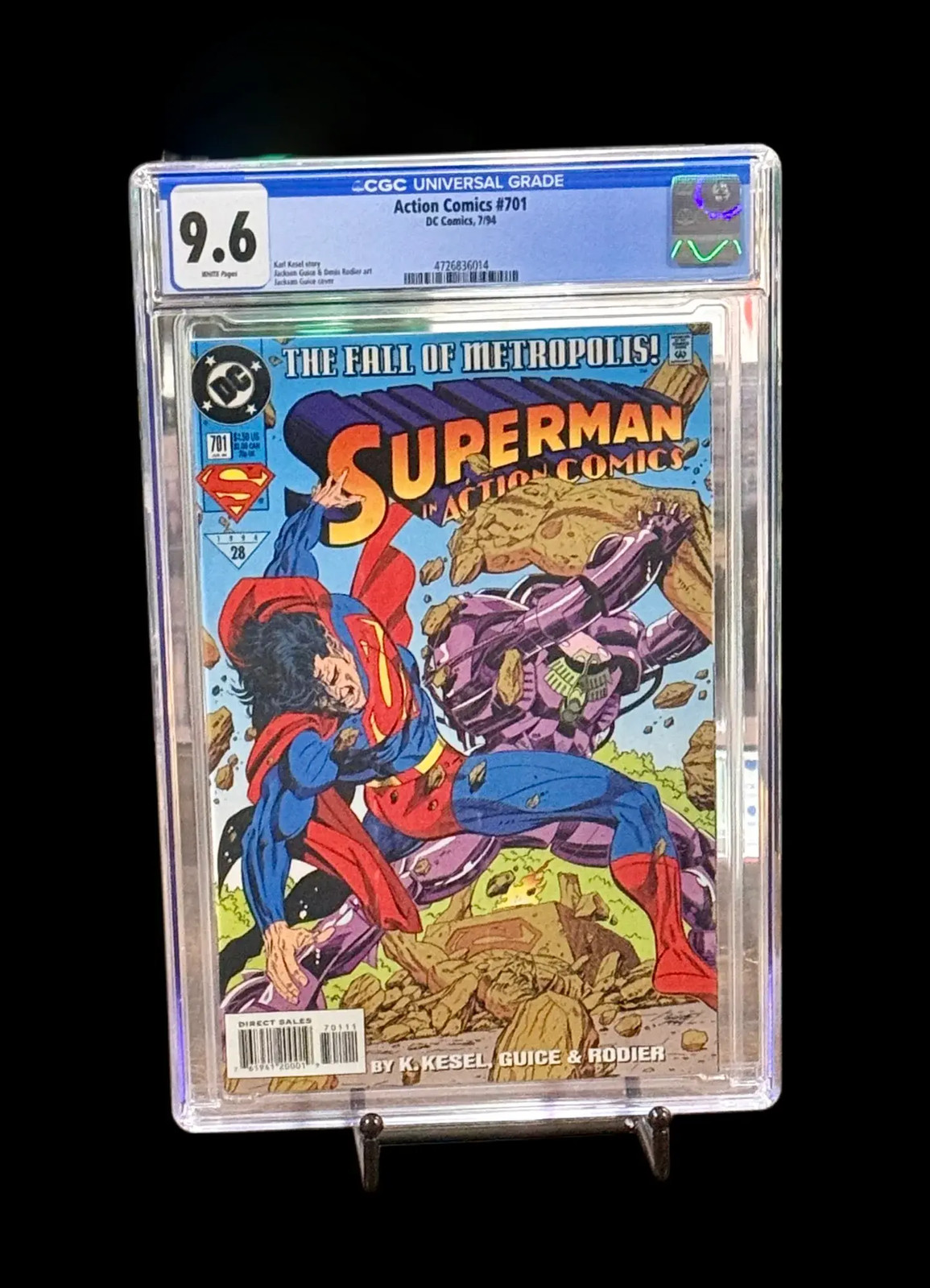 DC Action Comics 701 1994 Superman Fall of Metropolis CGC 9.6 White Pages Comic