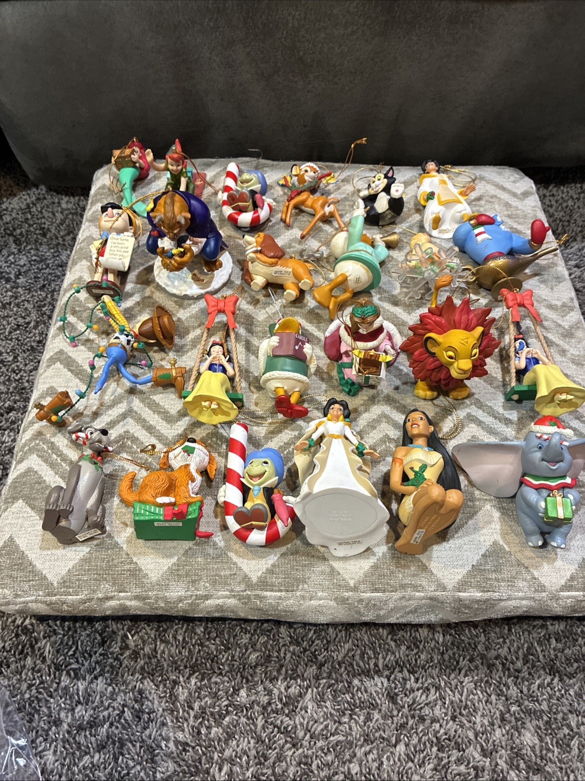 LOT 23 VINTAGE 90\'s GROLIER DISNEY CHRISTMAS MAGIC COLLECTION ORNAMENTS