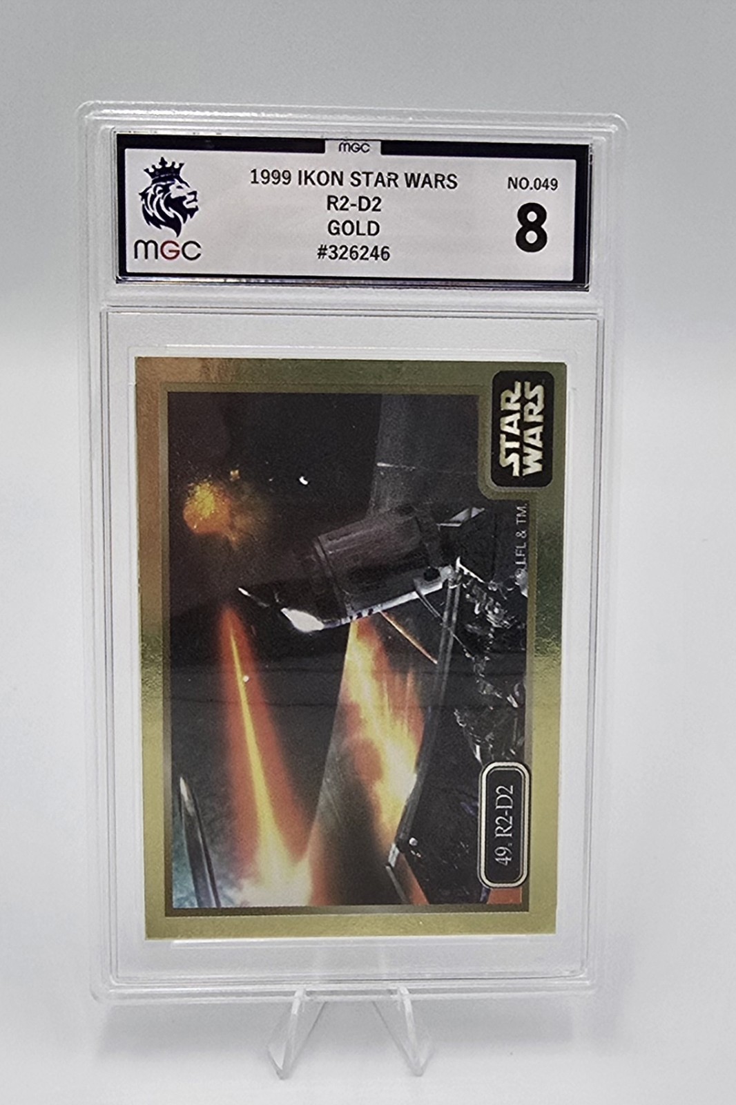 1999 iKon Star Wars R2-D2 Gold Parallel #49 - MGC 8 Near Mint Graded Card