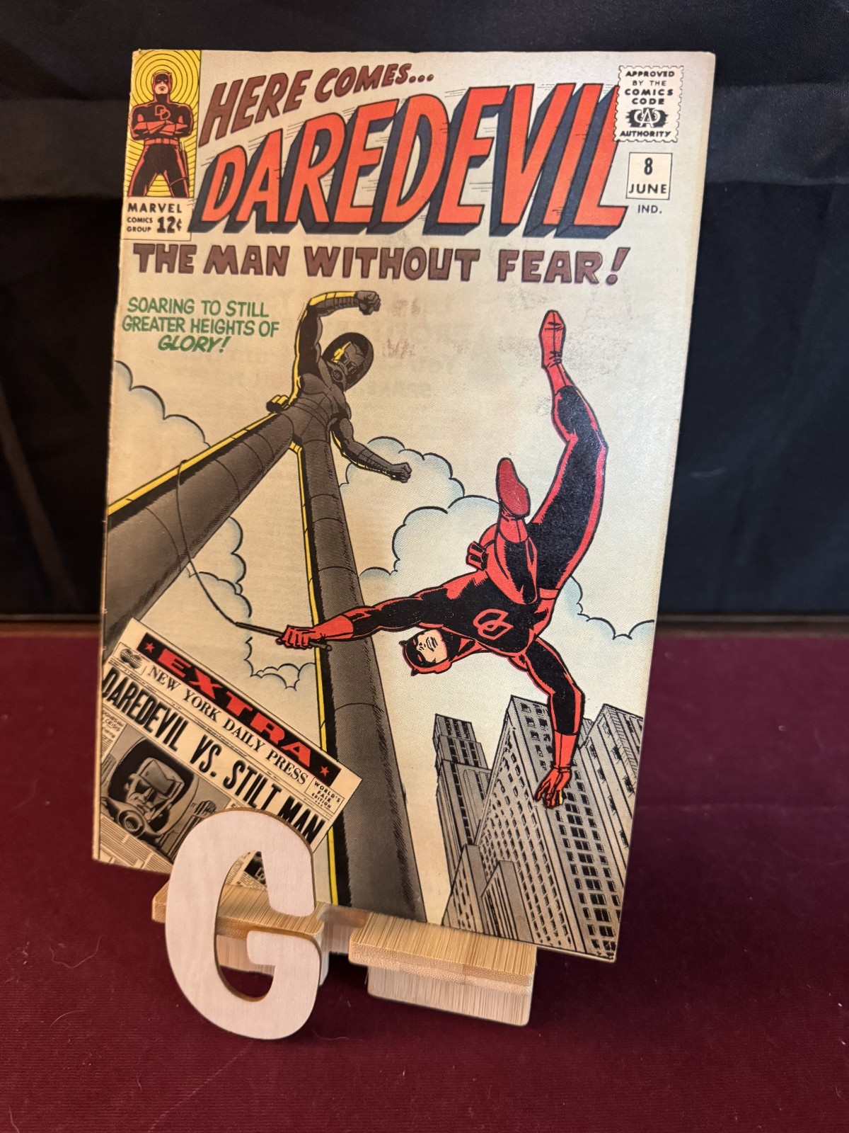 Daredevil #8 (1965) –1st Appearance of Stilt-Man–Stan Lee/Wally Wood (VG/FN)
