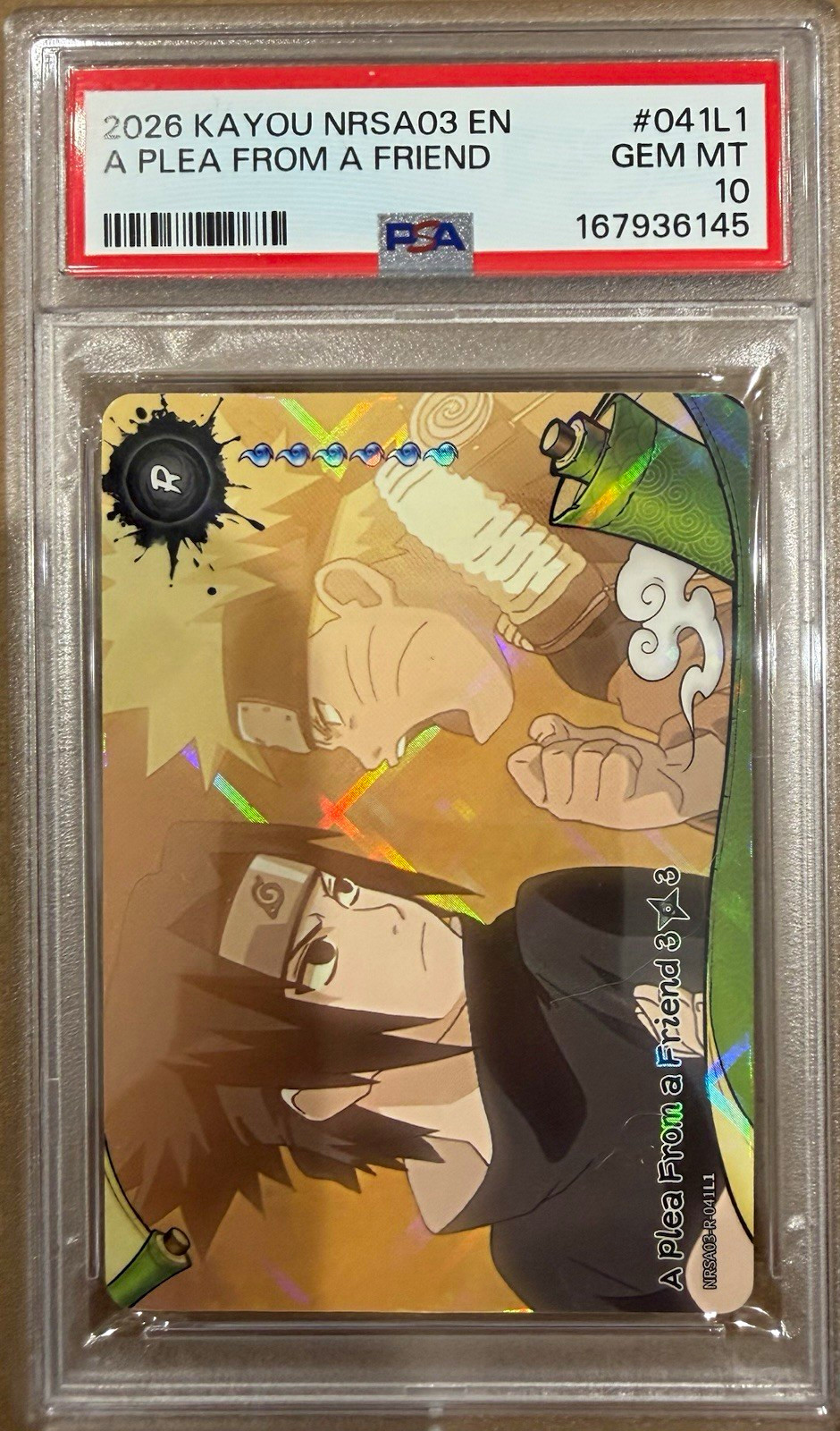 2026 Kayou Naruto NRSA03-R-041L1 A Plea From A Friend PSA 10 2026 Kayou Naruto NRSA03-R-041L1 A Plea From A Friend PSA 10