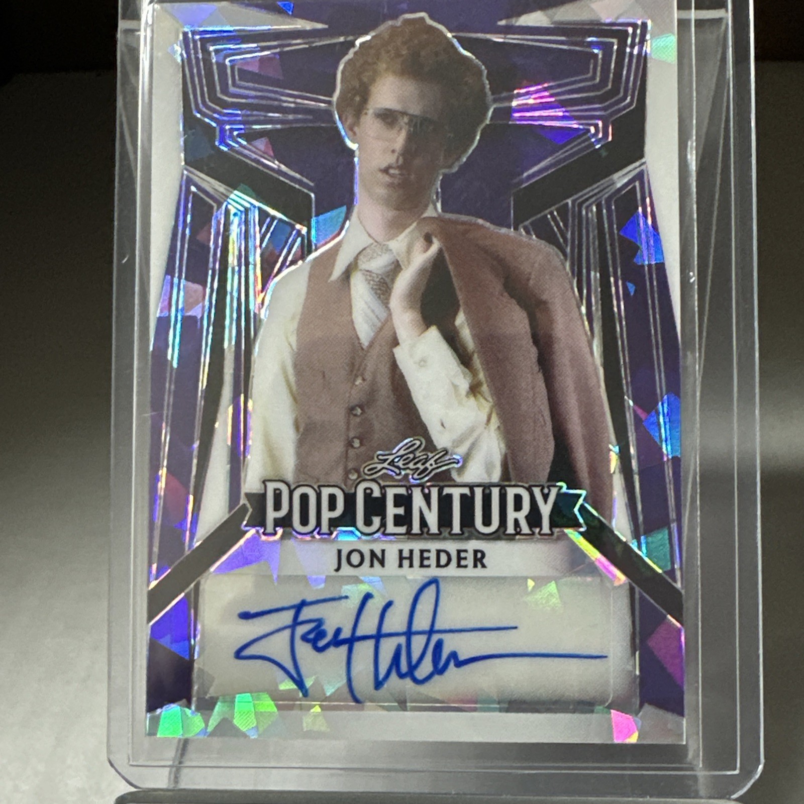 2023 Leaf Metal Pop Century Jon Heder Auto Autograph Prismatic Purple #/15