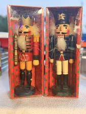 Two Vintage 90s Builders Square Christmas Nutcrackers picture