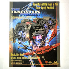 Babylon 5 The Babylon Project RPG vintage 1997 print ad frameable picture