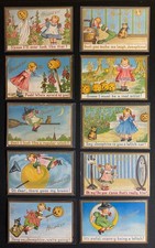 10 Postcard Halloween Complete Set Raphael Tuck Series 