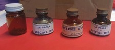 3x Antique 1920s Glass Dye Bottle by La Paula Art Academy Vintage Collectable. picture