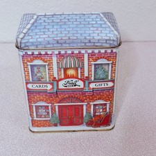 Vintage Tin Lot of 2 Hershey Schoolhouse Hall Bros Advertising Tins picture