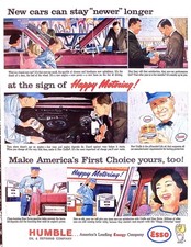 Esso Humble 1963 Vintage Magazine Ad Happy Motoring Car Auto Gas Oil Print picture
