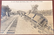 9-3-1908 Sidney NY, D. & H. Train, Phelps, Delaware County, RPPC Photo Postcard picture