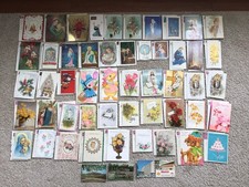 50 Vintage Greeting Cards Mid  1960s Easter Christmas, etc Postmarked Envelopes  picture