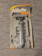 Vintage 1995 Brand New Gillette Atra Plus Metal Razor w/ 2 Cartridges Made in US picture