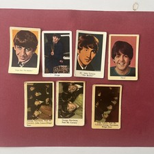 The Beatles John Lennon Paul McCartney Vintage Dutch Gum Cards Poor Lot (7) picture