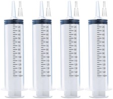 4 Pack 150ml Syringe with Tip Adapter, Large Plastic Garden Industrial Syringes picture