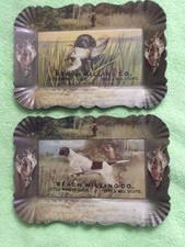 2 antique Beach Milling Co. metal advertising tip trays. 1900 circa picture