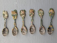 Franklin Mint Cottage Garden Fine Pewter Collector Spoons Lot of 6 picture