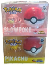 Pokemon Slowpoke And Pikachu DIY Scene Set Lot 2 Pokeball Figures US Seller NIB picture