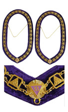 33rd Degree Scottish Rite Chain Collar Gold Plated - Masonic Freemason pack 2 picture