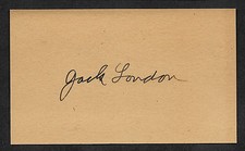 Jack London Autograph Reprint On Genuine Original Period 1908 3X5 Card  picture