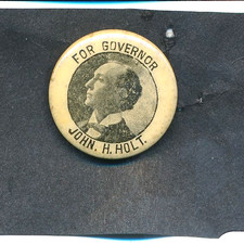 1900 John H Holt for governor West Virginia WV cello campaign button picture