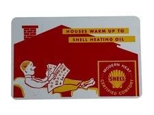 Vintage Shell Oil Company Calendar Card 1961 Shell Heating New Old Stock picture