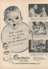 1948 Gerber's Baby Food Varied Is The Menu 48 Bib Brigade Doctor Knows Print Ad picture