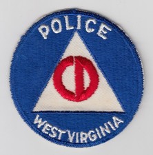 Vintage US Civil Defense Corps CDC Police Trade Patch Insignia West Virginia picture