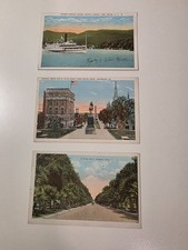3 Used Antique Postcards - 1924 Lake George N.Y./1923 Harrisburg, PA / 1922 Ariz picture