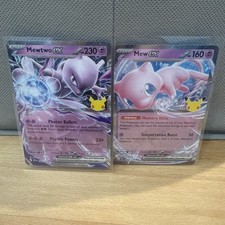 Mewtwo ex and Mew ex 30th Celebration Holo Card Set 064/128 066/128 picture