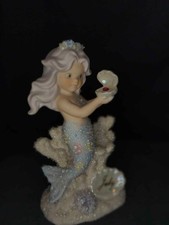 Vintage 1994 Enesco Coral Kingdom July Mermaid Figurine Birthday Gem Ruby picture