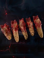 5pcs Bloody Severed Finger Halloween Horror Prop, Scary Realistic picture