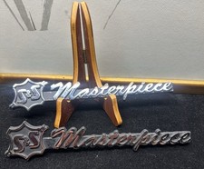 Vintage S&S Masterpiece Emblem Pair Cadillac Hearse Coach Automobile Plaques OEM picture