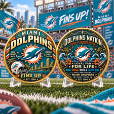 Miami Dolphins Varsity Whiskey Lover America’s Team Commemorative Coin picture