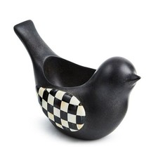 Brand New Mackenzie Childs Courtly Check Birdy Planter picture