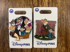 Disney Parks Trading Pin Great Mouse Detective Cluster & Basil & Olivia Set of 2 picture
