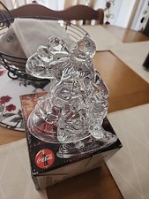 Coca Cola Christmas 1997 Crystal 5”x5” Santa Claus Coke Vintage Figurine Box  picture
