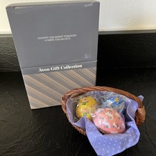 Vtg Avon Gift Country Egg Basket Pomander Vintage 1986 Easter Decor NOS picture