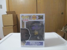 Autographed Shaquille O'Neal Los Angeles Lakers Funko Pop 208 NIB Prot Cov COA picture