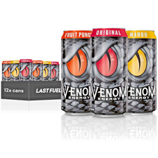 Venom Energy Drink Variety Pack – 12 Pack | 16 oz Cans | Original, Mango & Fruit picture