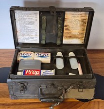 Vtg 1991 US Military Barber Field Kit Trunk Operation Desert Storm Provenance picture