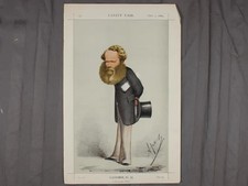 1869 Vanity Fair M E Grant-Duff Statesmen 33 Ape Antique Lithograph picture