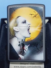 Zippo Screaming Vampire Black Matte 28435 picture