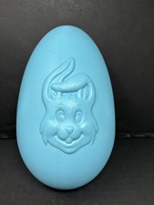 Vtg Large Jumbo Giant Blow Mold Blue Easter Egg Outdoor Indoor Yard Decor picture